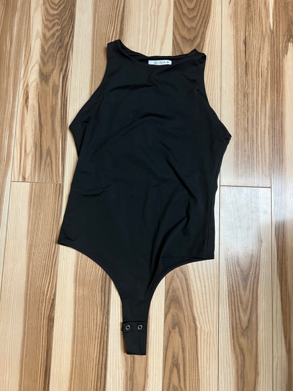 Reoria black high neck bodysuit